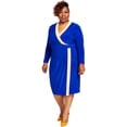 thumbnail image 1 of Kasper Womens Plus Surplice Short Wrap Dress, 1 of 1