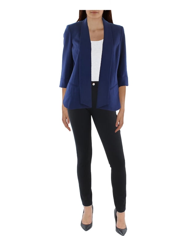 Womens Shawl Collar Office Open-Front Blazer