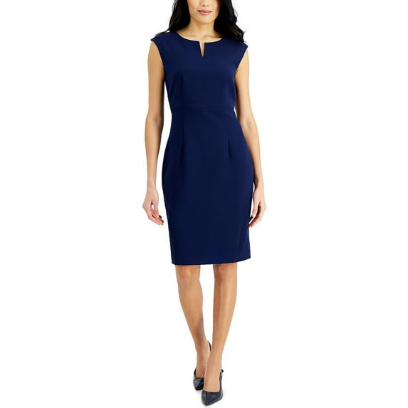 Kasper Womens Sleeveless Midi Wear to Work Dress