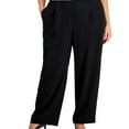thumbnail image 1 of Kasper Womens Solid Casual Trouser Pants, Black, Plus Size, 1X, 1 of 1