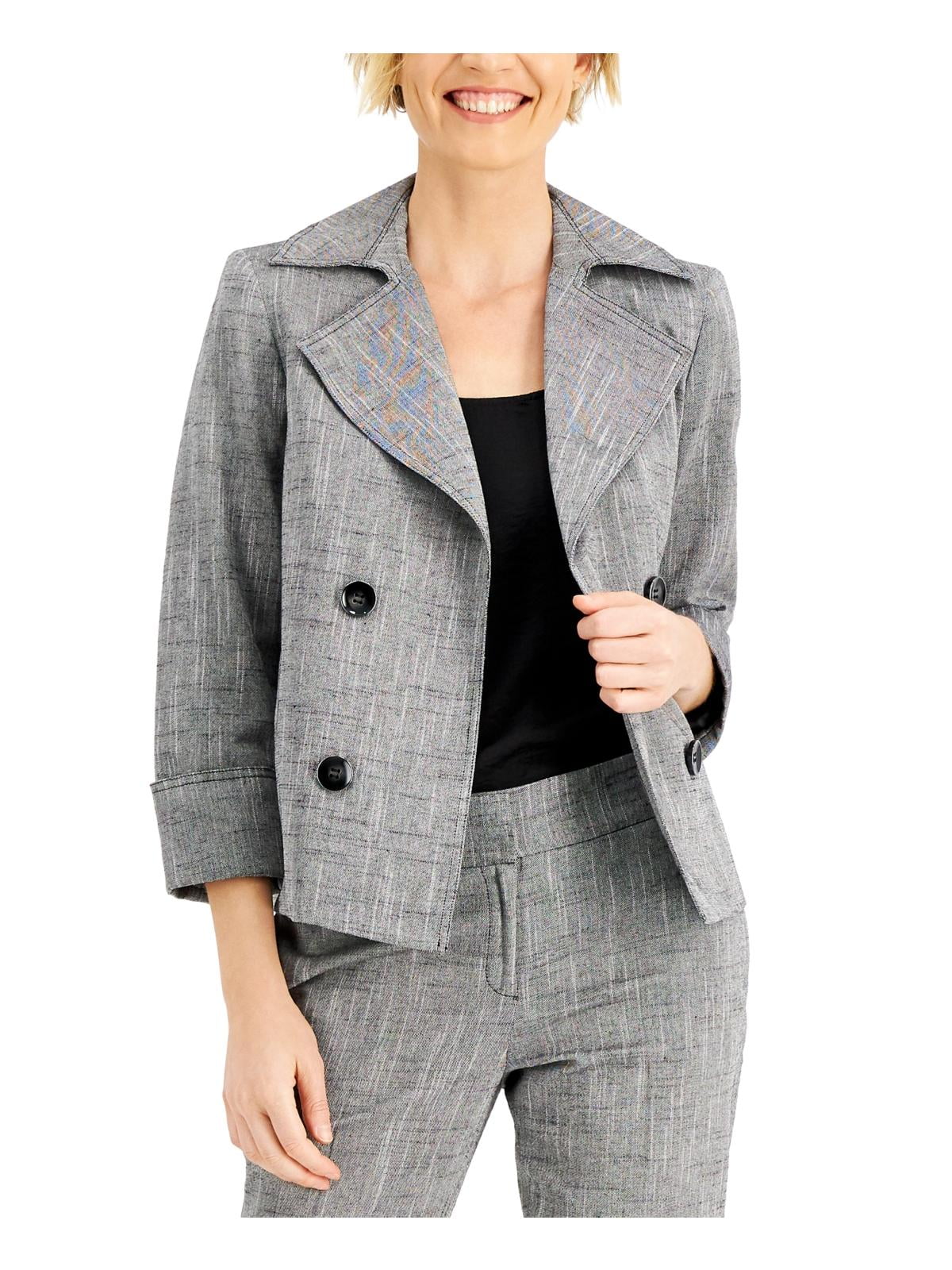 Kasper Womens Suit Separate Office Wear Double-Breasted Blazer 