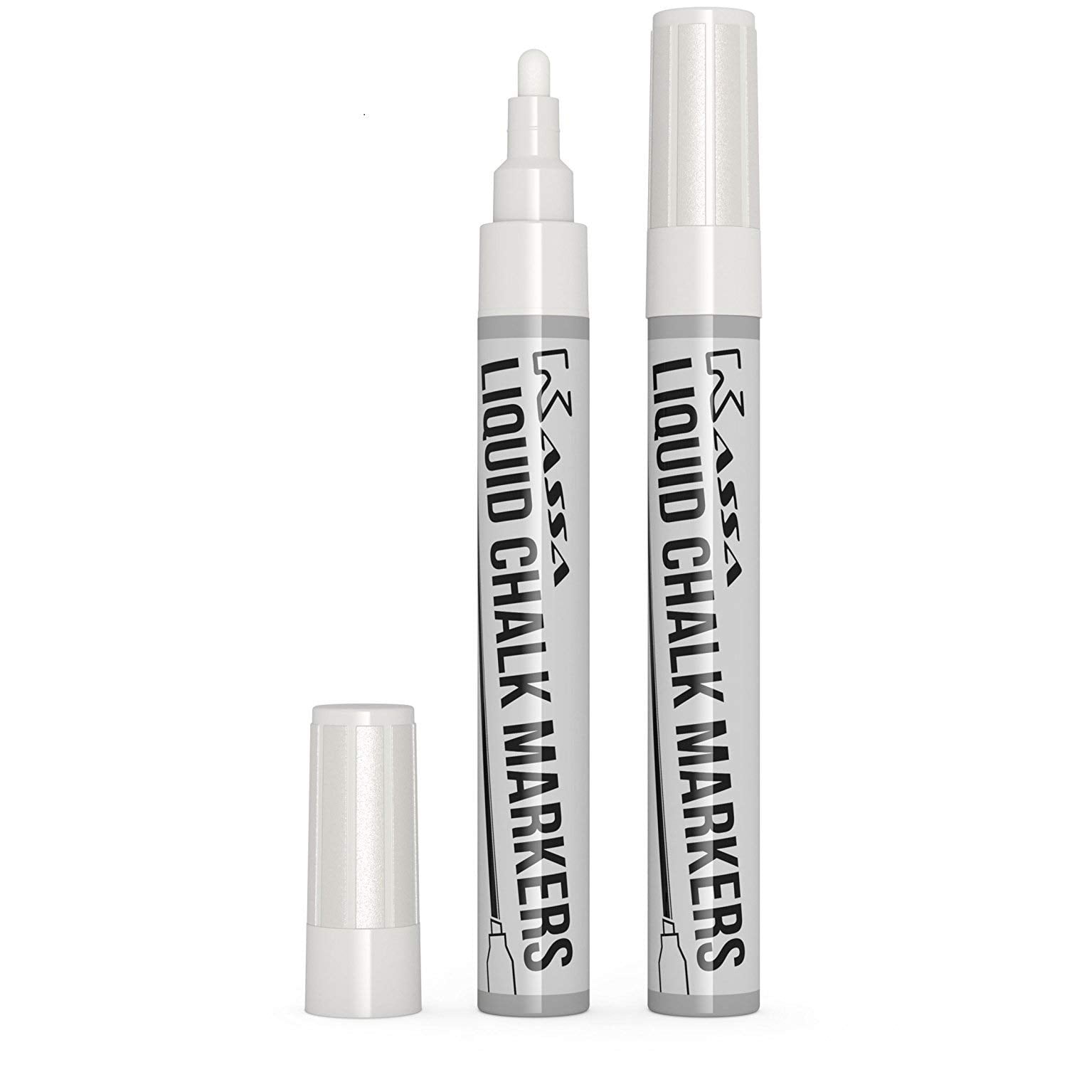 Liquid Chalk Marker, White Chalk Markers for Chalkboard, Writes Smoothly,  1mmThin, 3mmLittle Tip, 6mmMedium, 10mmBold, 15mmJumbo, Dry & Wet Erase