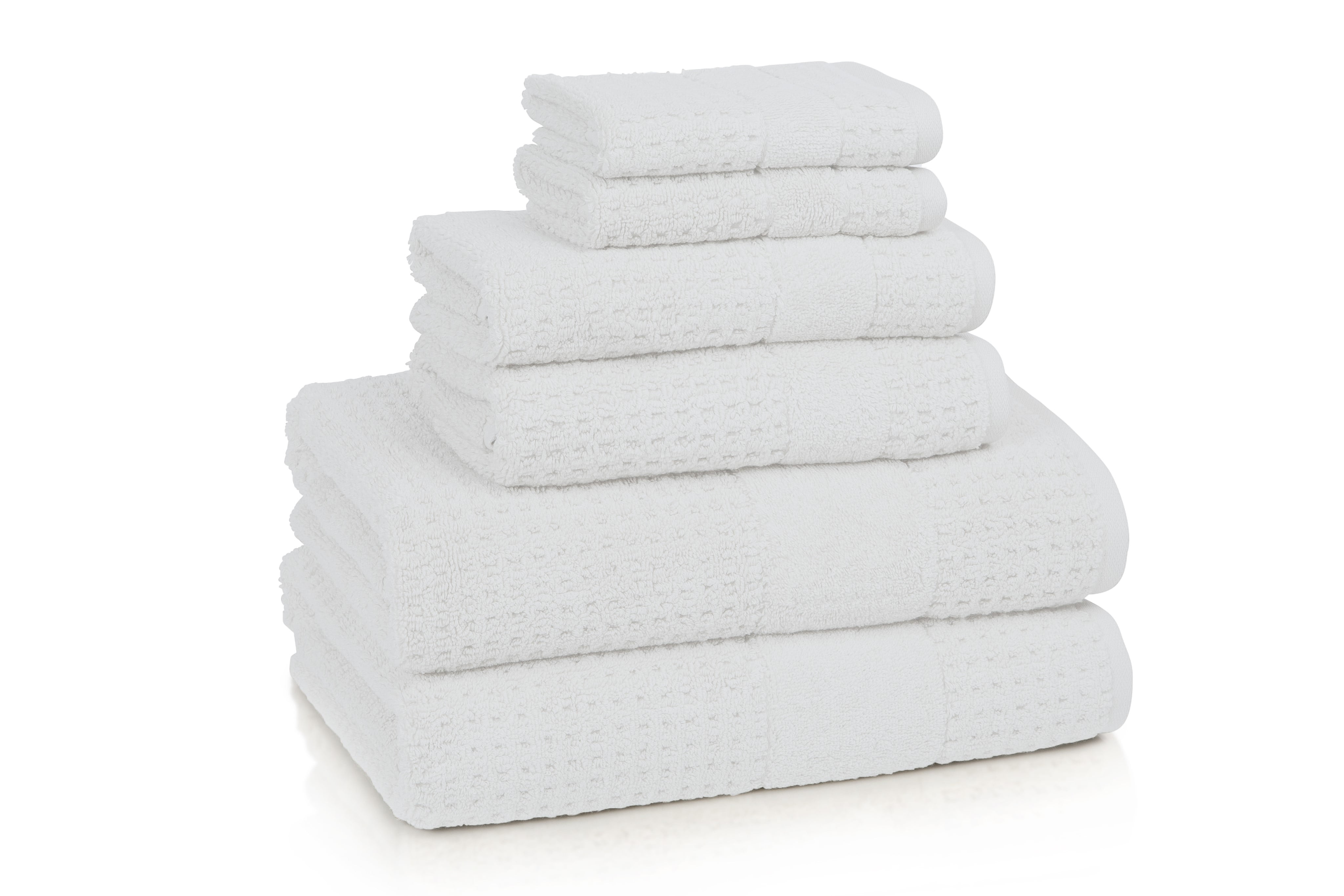 White Turkish Cotton Spa Towel Set, 6-Piece