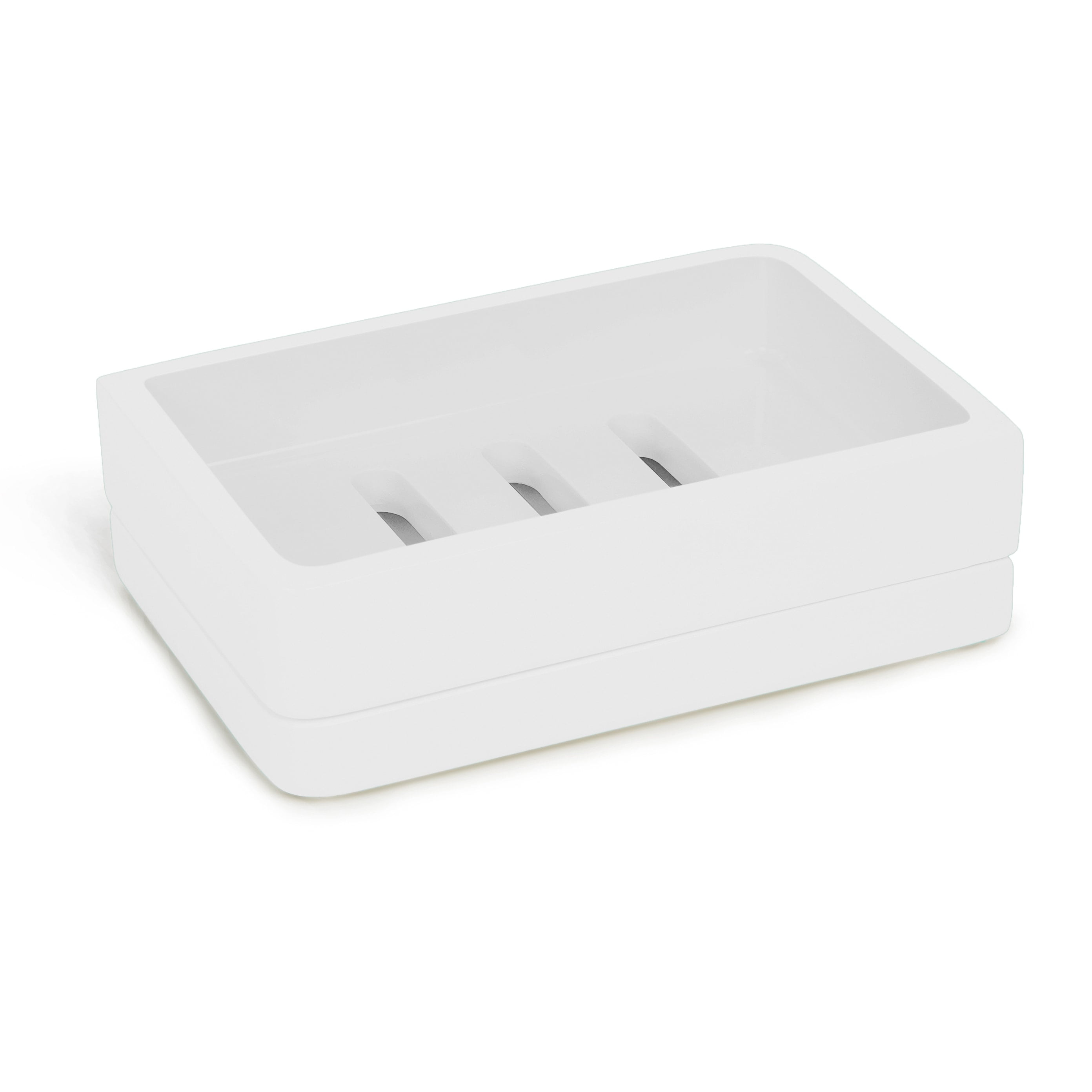 White Lacquer Modern Rectangular Soap Dish