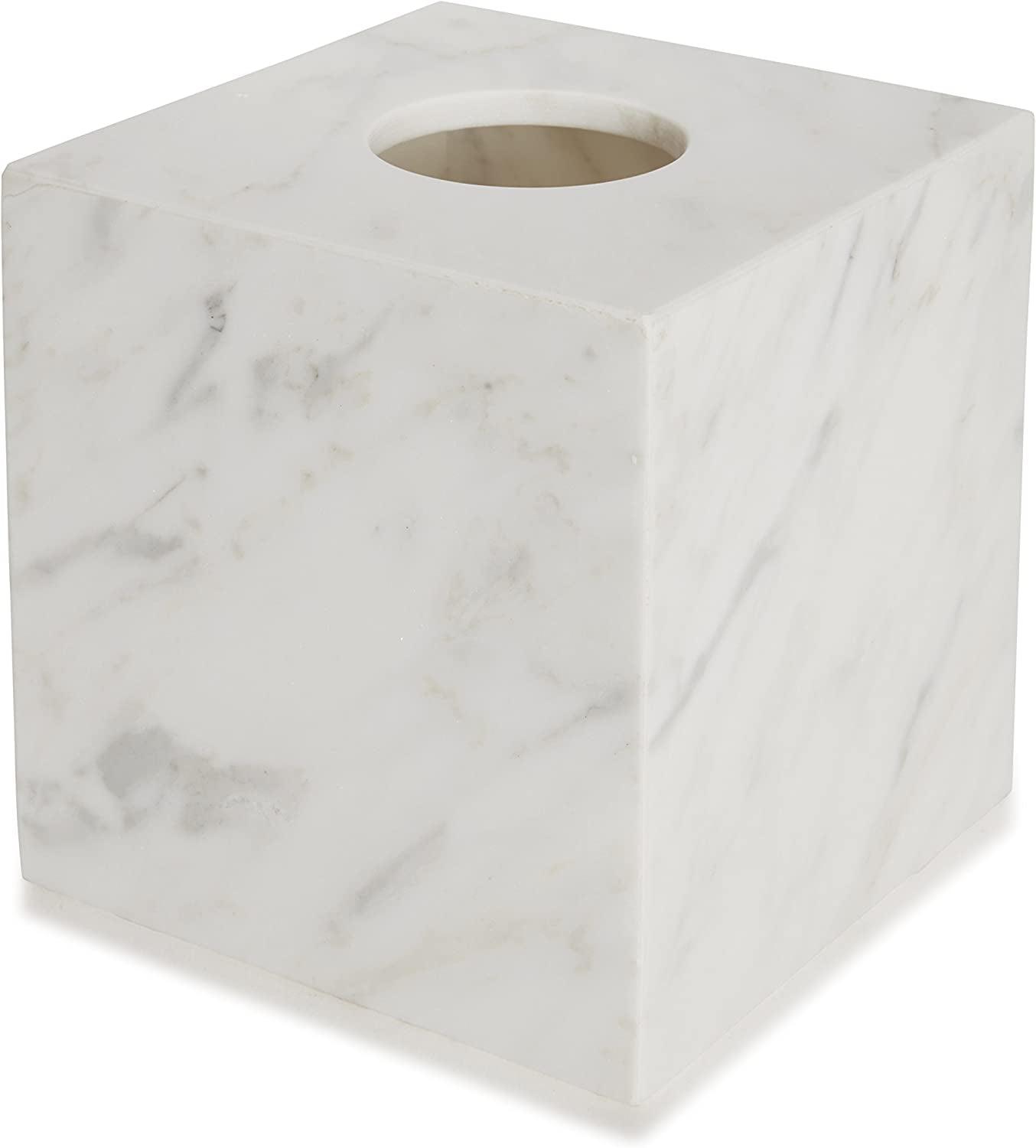 Kassatex Marmol Tissue Box Cover, Italian Marble