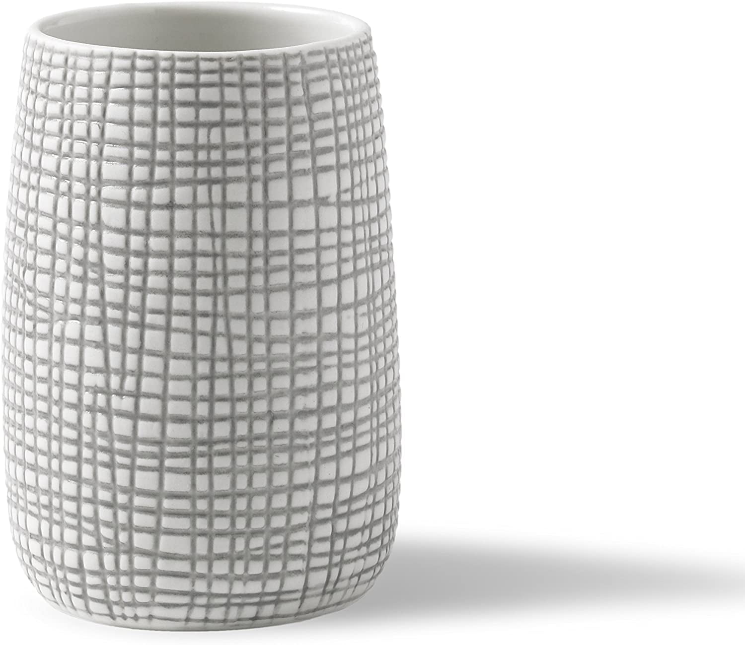 Kassatex Lacca Bath Tumbler - Elegant White Bathroom Accessory Set
