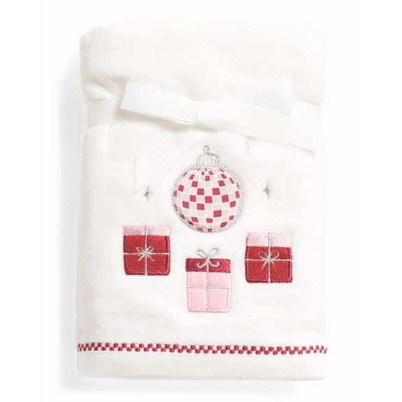 Kassatex Winter Christmas Hand Towel Set, 18 x 28 inches, 2 Pack Disco Presents