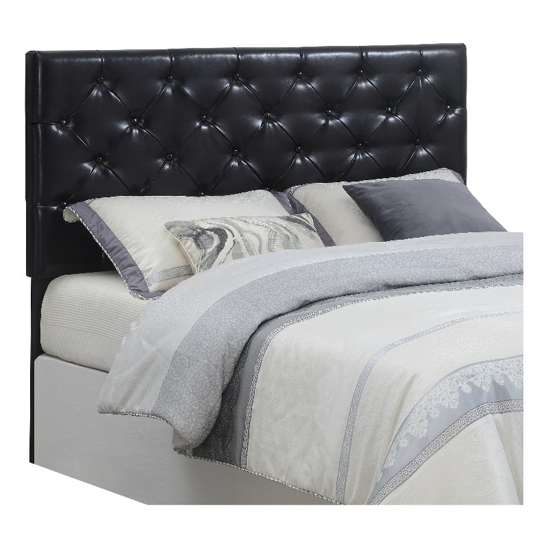Kassel Dark Brown Faux Leather Queen Headboard