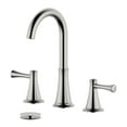 thumbnail image 1 of Kassel Double Handle Brushed Nickel Widespread Bathroom Faucet with Drain Assembly with Overflow, 1 of 1