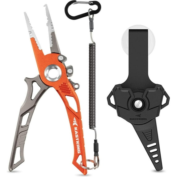 KastKing 7.5" Aluminum Crossover Fishing Pliers with O-Ring Storage