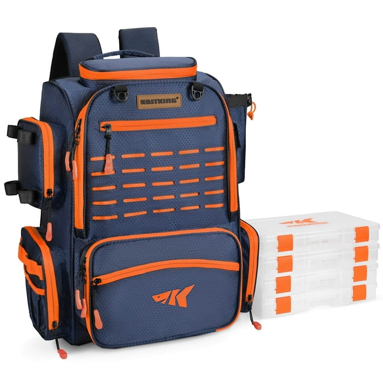 boss tackle box KastKing Bait Boss Fishing Tackle Backpack with Rod Holders