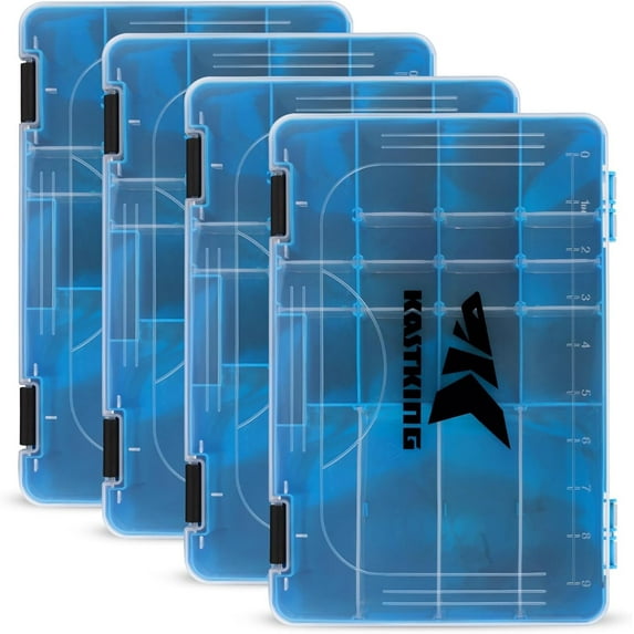 KastKing Tackle Box, Plastic Tackle Trays, 4 Packs Lure Boxes Terminal Tackle -Bait Vault