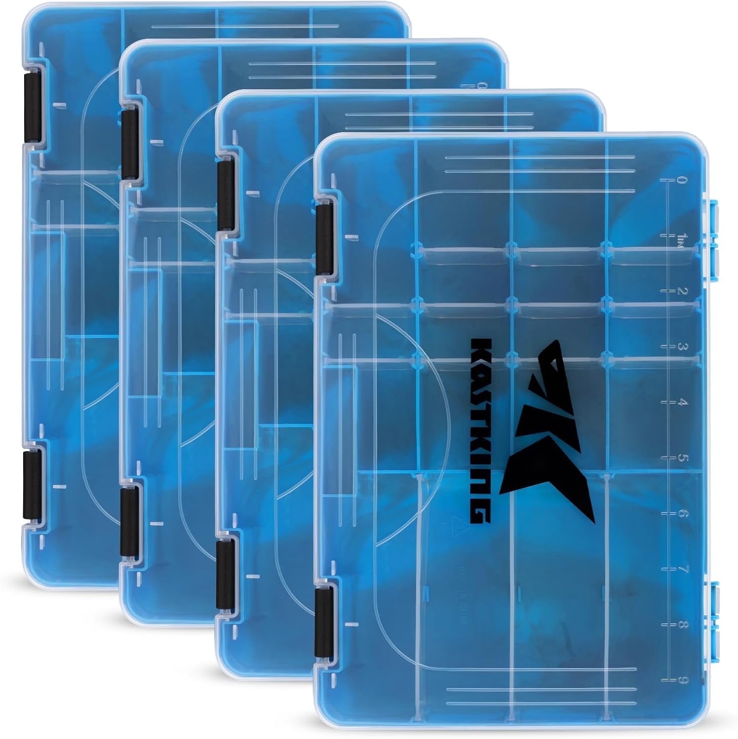 KastKing Tackle Box, Plastic Tackle Trays, 4 Packs Lure Boxes Terminal Tackle -Bait Vault