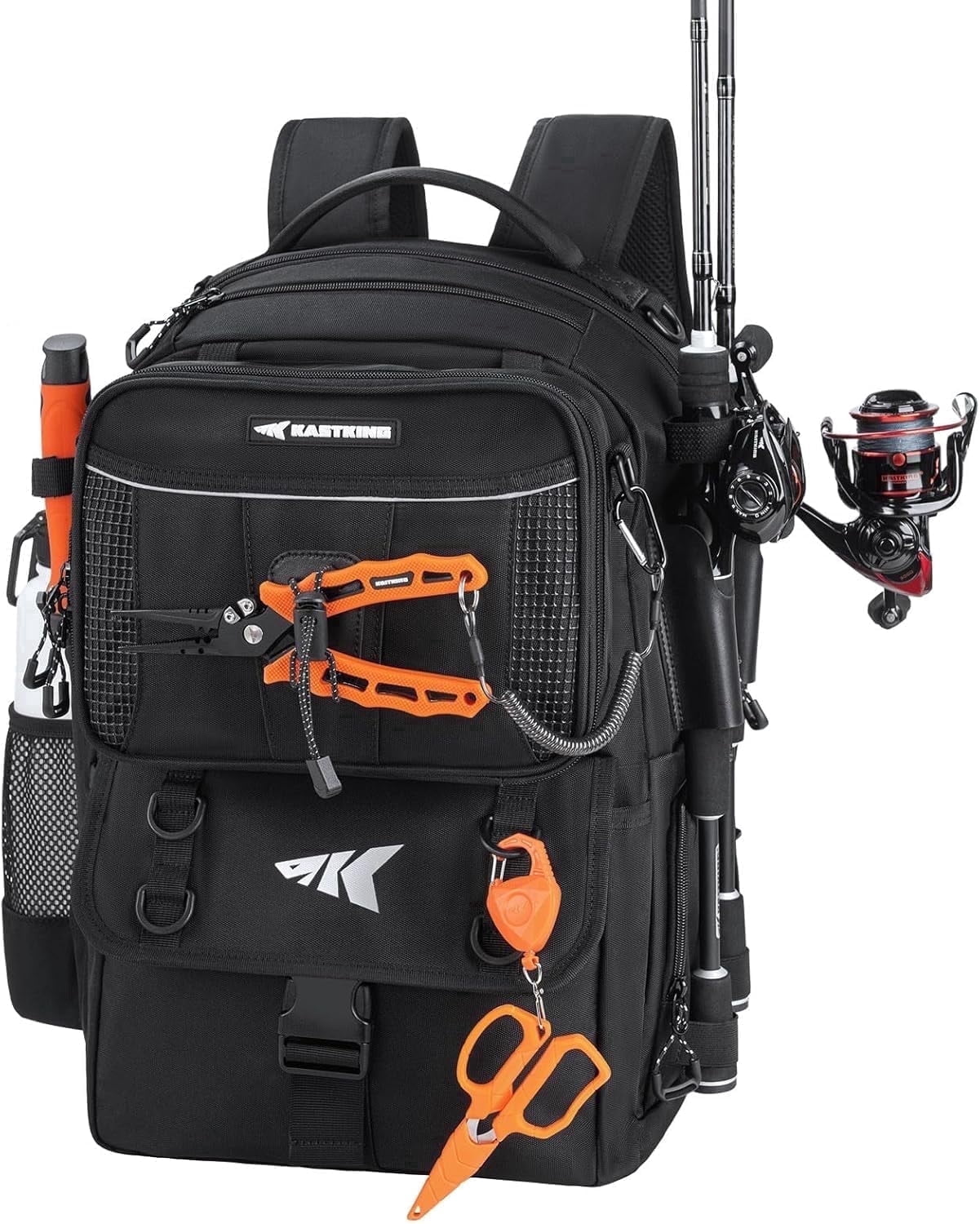 KastKing 50L Fishing Tackle Backpack,2 Rod Holders Storage Fishing Gear and Equipment-BaitSpace