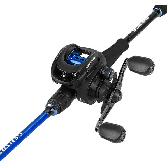 KastKing Baitcasting Fishing Rod and Reel Combo, IM6 Graphite 2Pc Blanks, Cast-6'6" M, Left Handed-Centron