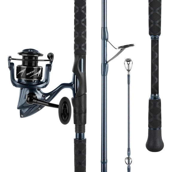 KastKing Saltwater Fishing Rod and Reel Combo, Spin-7'6" Medium Heavy-4000 Reel-2pcs Graphite Blank, Zirconia Rings, NyliTech Frame & Rotor, EVA Handle- ReKon