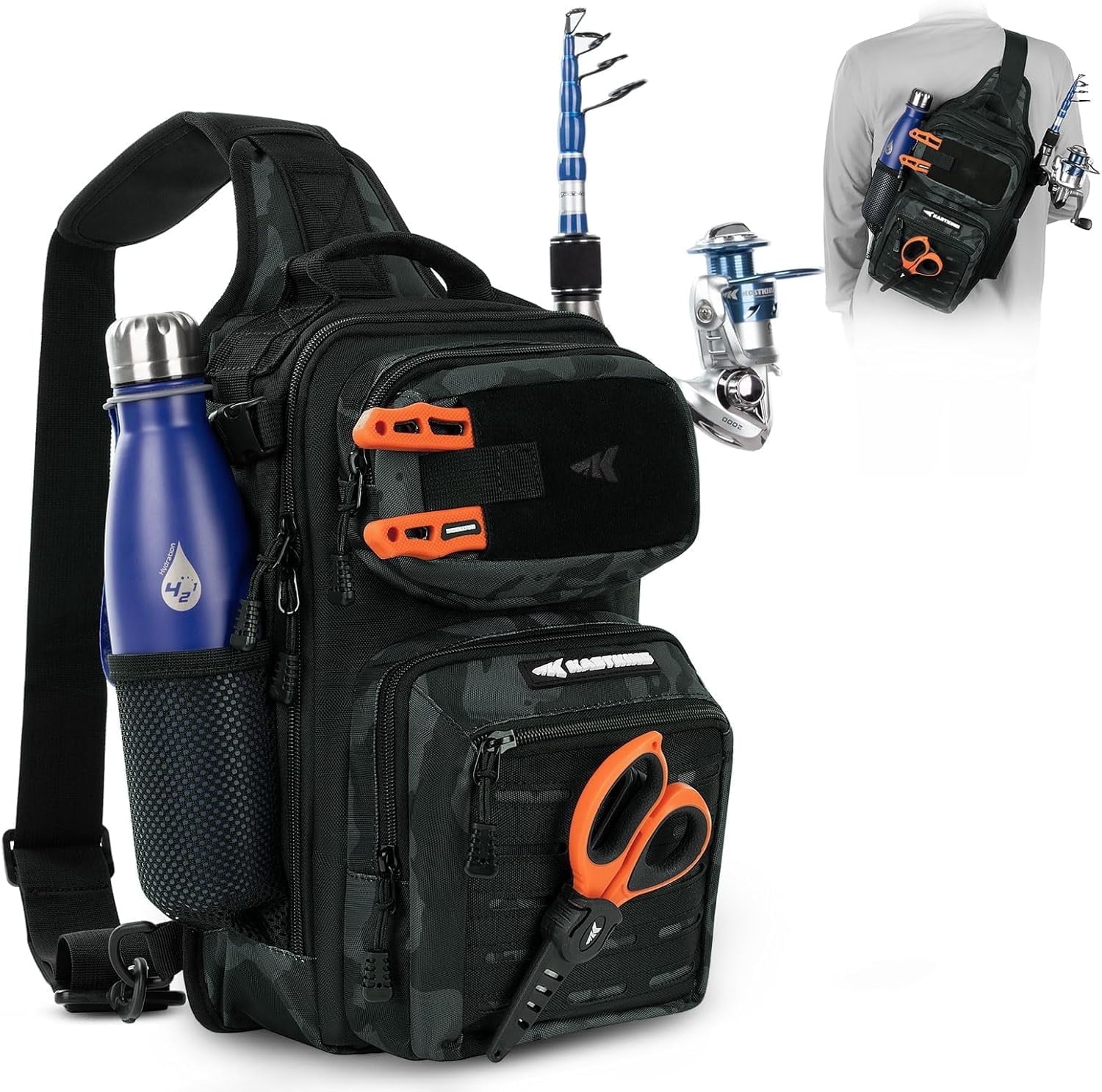KastKing Sling Tackle Bag-Lightweight Fishing Backpack Storge Fishing Gear and Equipment,Gift for Men- BlowBak