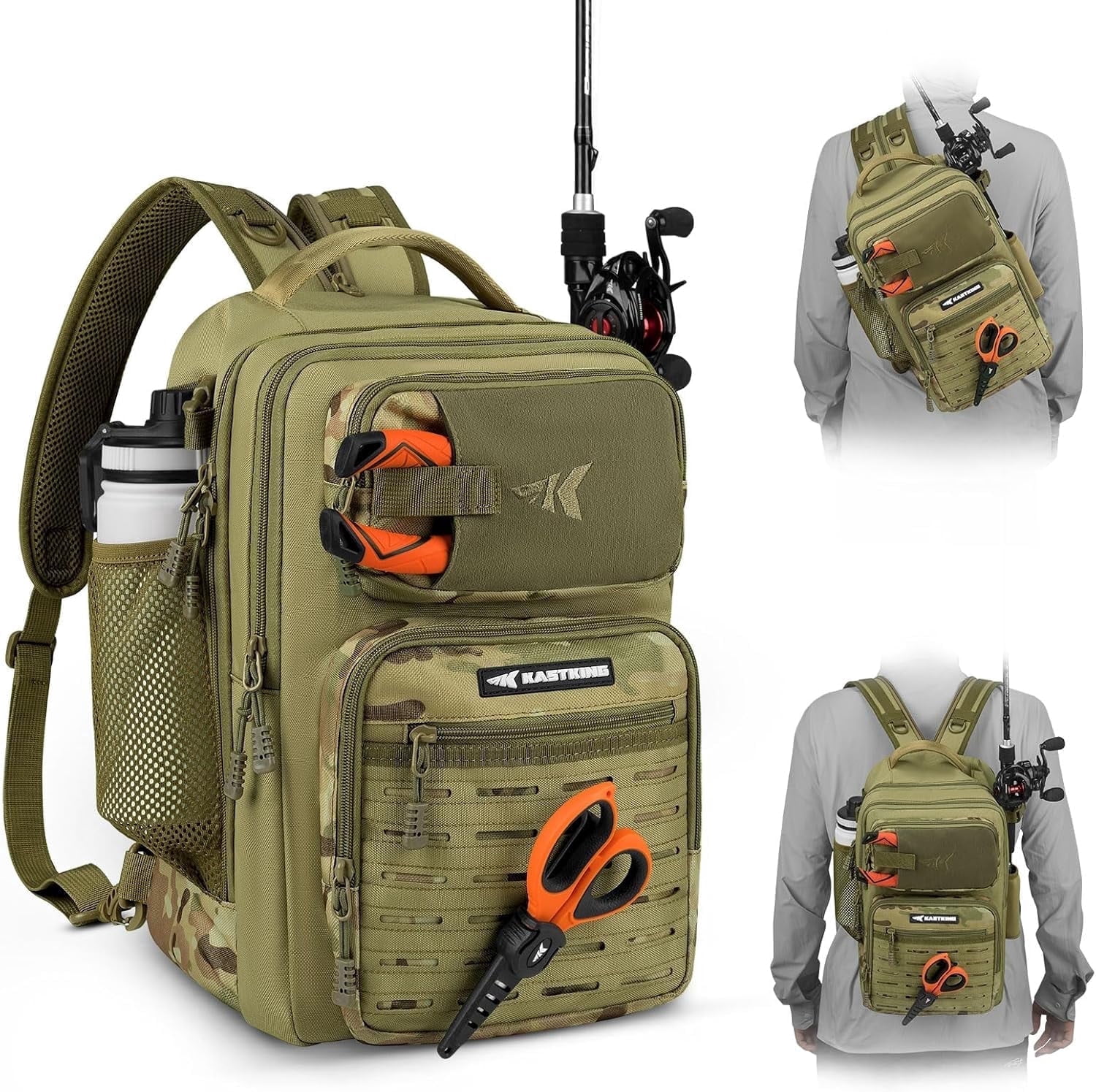 KastKing Tactical Sling Tackle Bag-Lightweight Fishing Backpack Storge Fishing Gear and Equipment,Gift for Men- BlowBak