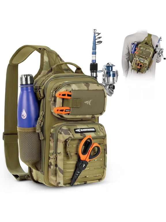 Tactical Sling Tackle Bag-Fishing Backpack Storge Fishing Gear and Equipment,Gift for Men- BlowBak