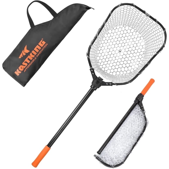 KastKing Brutus Fishing Landing Net, Silicone Mesh,:45" Total Length(not extendable) , 44lb Capacity