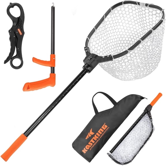 KastKing Fishing Net,Foldable Extendable Fish Landing Net,Lightweight & Portable Fishing Net with EVA Foam Handle