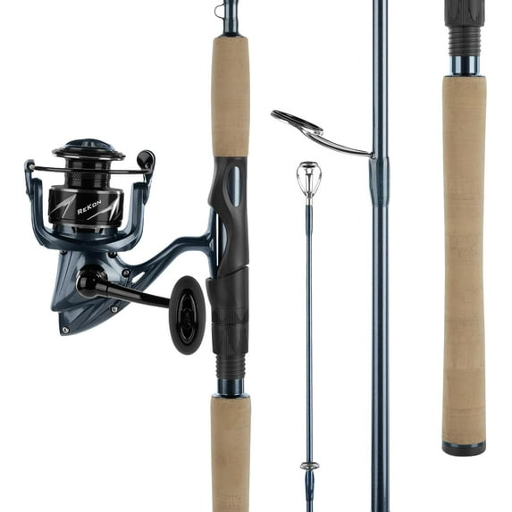KastKing Saltwater Fishing Rod and Reel Combo, Graphite Blank, Zirconia Rings, NyliTech Frame & Rotor, EVA Handle- ReKon
