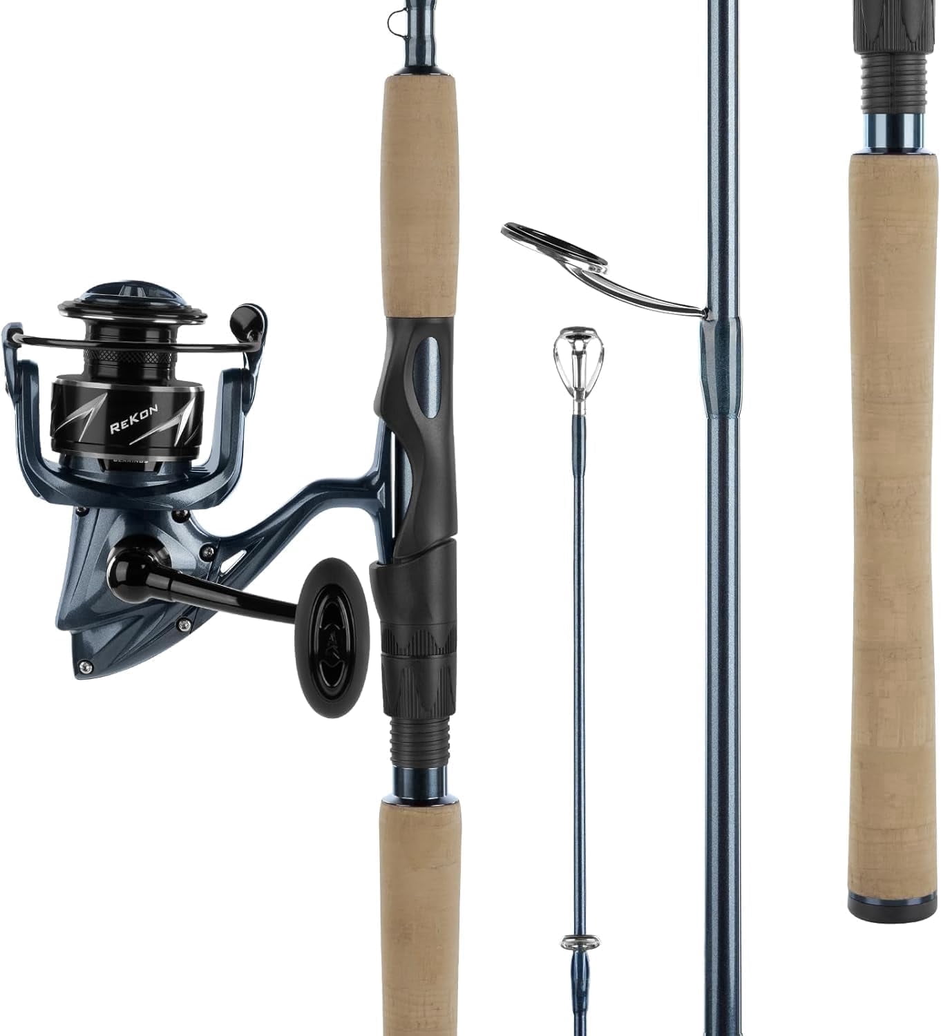 KastKing Saltwater Fishing Rod and Reel Combo, Spin-7'0" Medium Light-3000 Reel-2pcs Graphite Blank, Zirconia Rings, NyliTech Frame & Rotor, EVA Handle- ReKon
