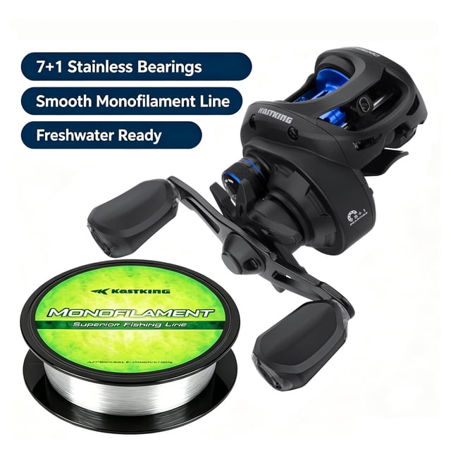 KastKing Centron Lite Baitcasting Reel with Premium Monofilament ...