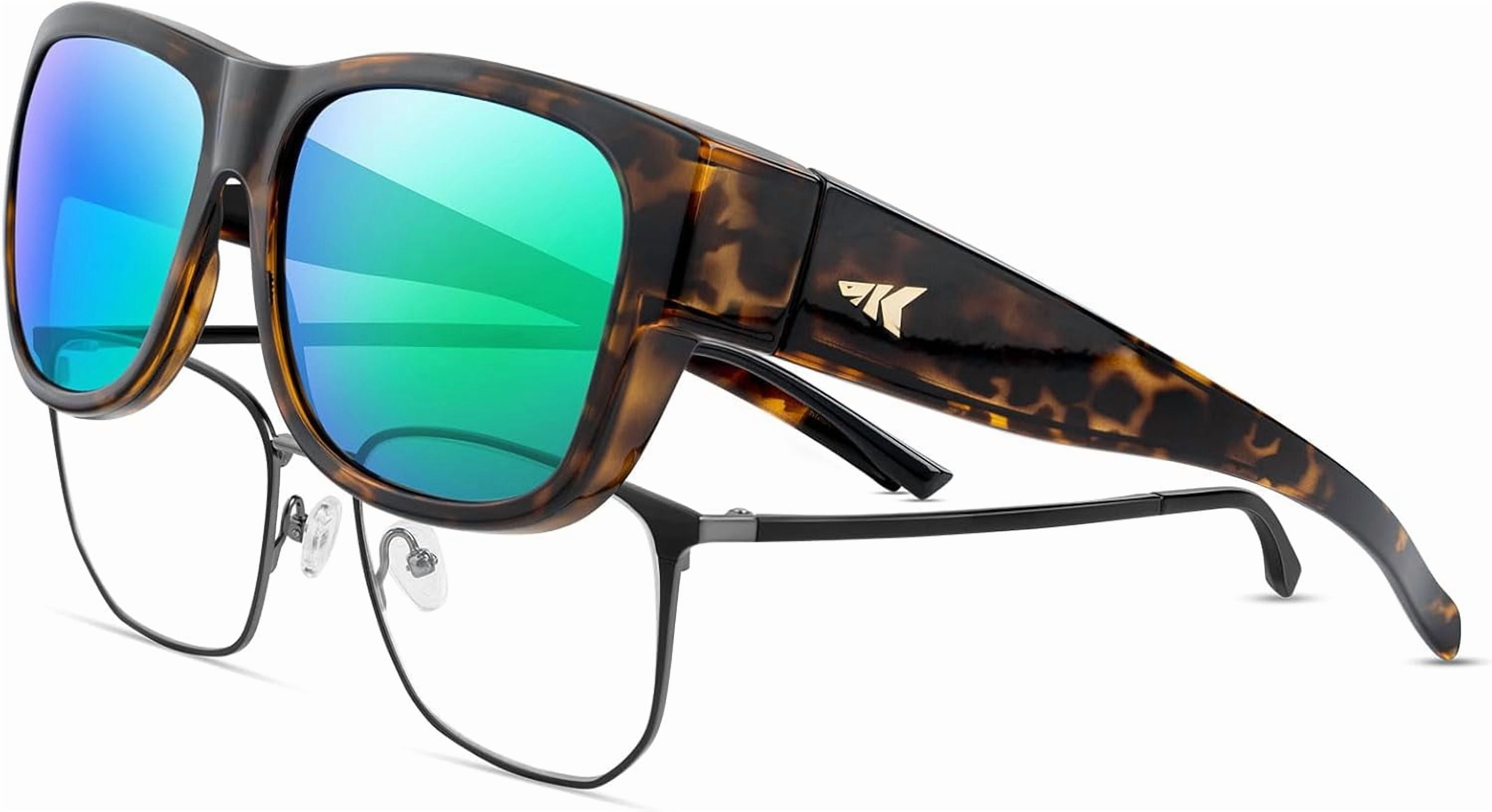 KastKing Chariton Fit-Over Polarized Wrap Around Over Sunglasses for Men and Women, Ideal for Driving Fishing Cycling Running