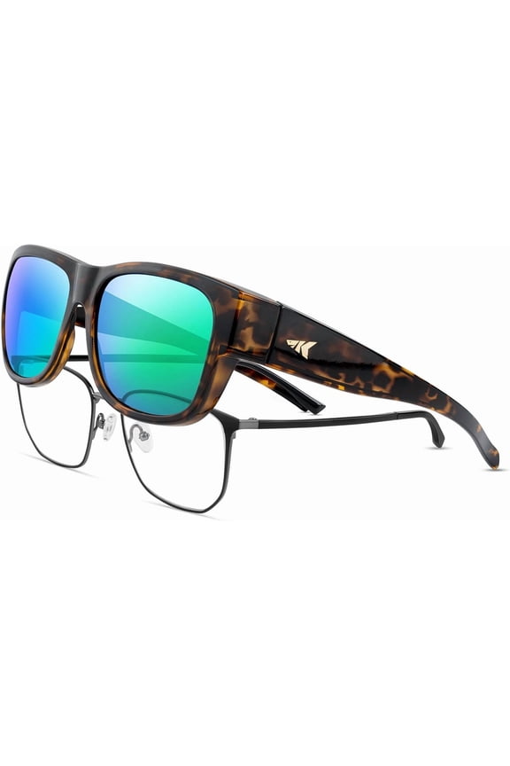 Chariton Fit-Over Polarized Wrap Around Over Sunglasses for Men and Women, Ideal for Driving Fishing Cycling Running