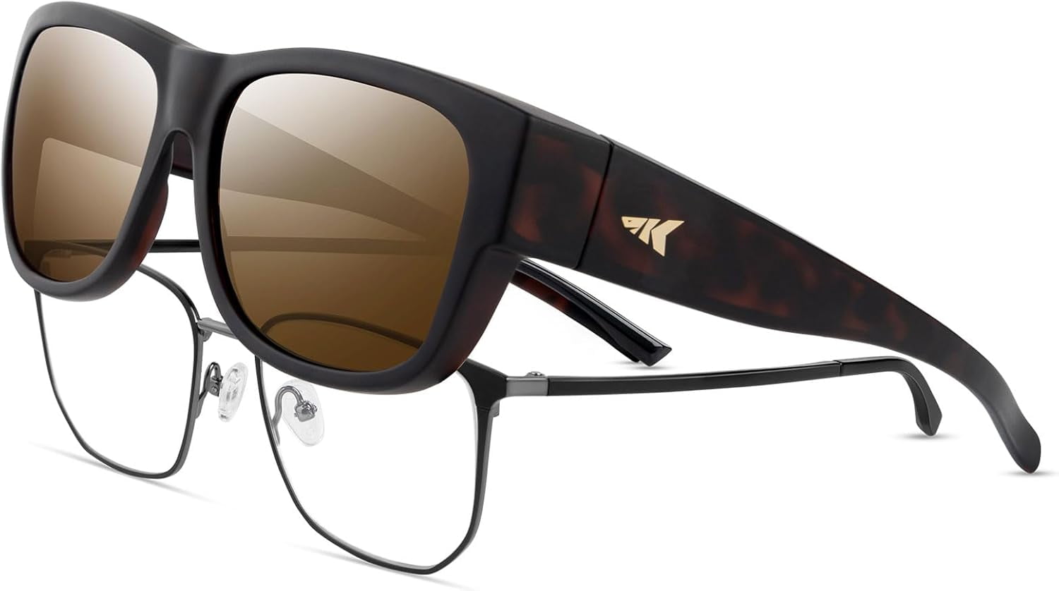 KastKing Chariton Fit-Over Polarized Wrap Around Over Sunglasses for Men and Women, Ideal for Driving Fishing Cycling Running
