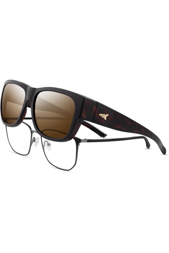 Chariton Fit-Over Polarized Wrap Around Over Sunglasses for Men and Women, Ideal for Driving Fishing Cycling Running