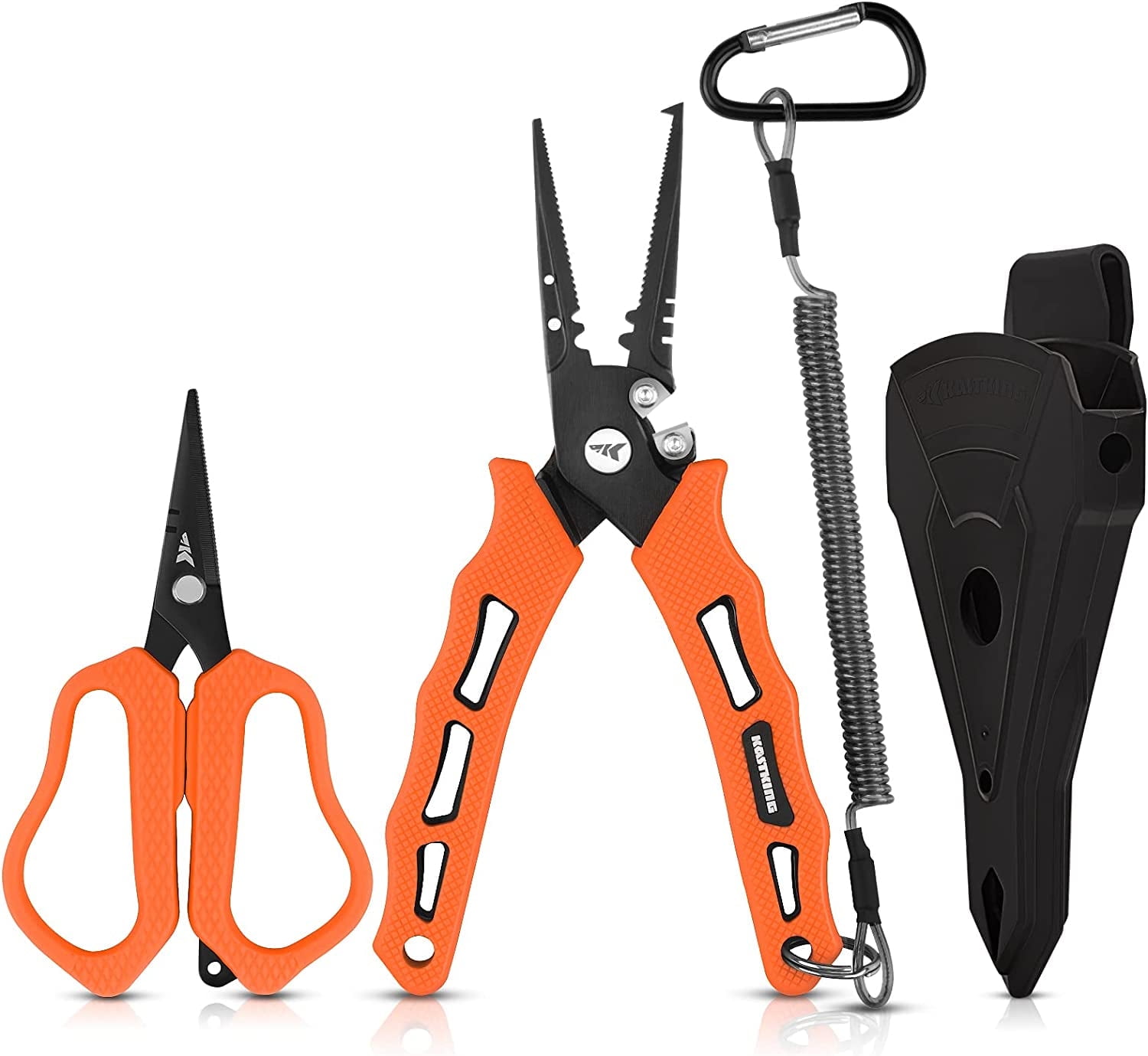 KastKing Cutthroat Fishing Pliers & Braid Scissors Set, 7.5", Saltwater Resistant