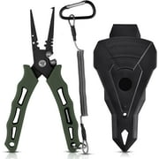 KastKing Cutthroat 7 inch Fishing Split Ring Pliers, 420 Stainless Steel Fishing Tools, Saltwater Resistant Fishing Gear, Tungsten Carbide Cutters