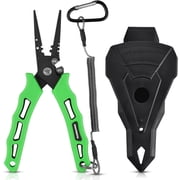 KastKing Cutthroat 7 inch Fishing Split Ring Pliers, 420 Stainless Steel Fishing Tools, Saltwater Resistant Fishing Gear, Tungsten Carbide Cutters