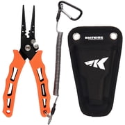 KastKing Cutthroat 7 inch Fishing Split Ring Pliers, 420 Stainless Steel Fishing Tools, Saltwater Resistant Fishing Gear, Tungsten Carbide Cutters