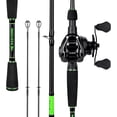 thumbnail image 1 of KastKing Baitcasting Fishing Rod and Reel Combo, 6'6" Medium Light/Medium Dual Tip Rod, Right Handed, Freshwater Zephyr, 1 of 15
