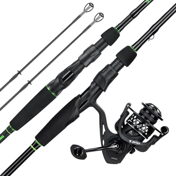 KastKing Spinning Fishing Rod and Reel Combo, 7'0" Medium/Medium Heavy Dual Tip IM6 Graphite Rod, Size 3000 Reel, Freshwater Zephyr