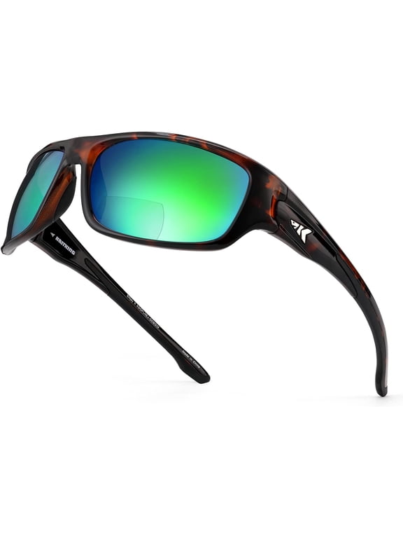Ellijay Bifocal Polarized Sunglasses, Bi-Focal x1.5 x2.0 x2.5 Magnifications, Wrap Sport Reader Sunglasses