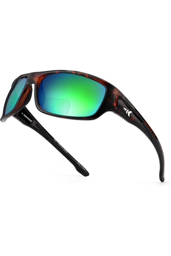 Ellijay Bifocal Polarized Sunglasses, Bi-Focal x1.5 x2.0 x2.5 Magnifications, Wrap Sport Reader Sunglasses