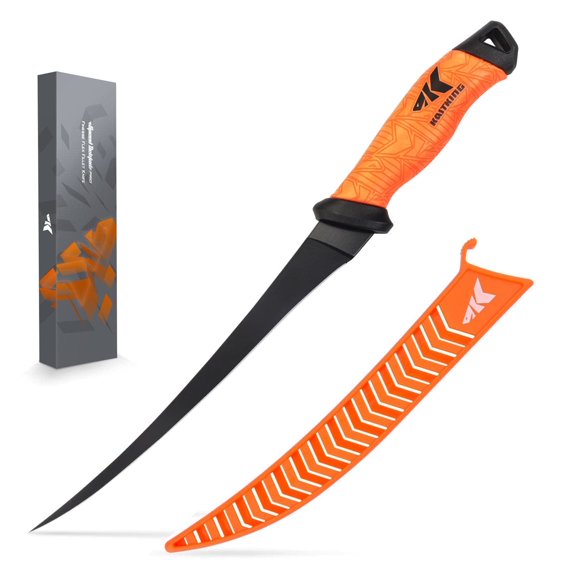 KastKing 9" Fillet & Bait Knife, G4116 Blade with Non-Slip Handle