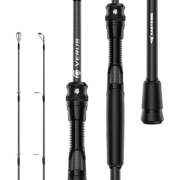 KastKing Performance Spinning Fishing Rod with Extra Tip, FazLite Rings Guides, Extra Tip Section-Verus