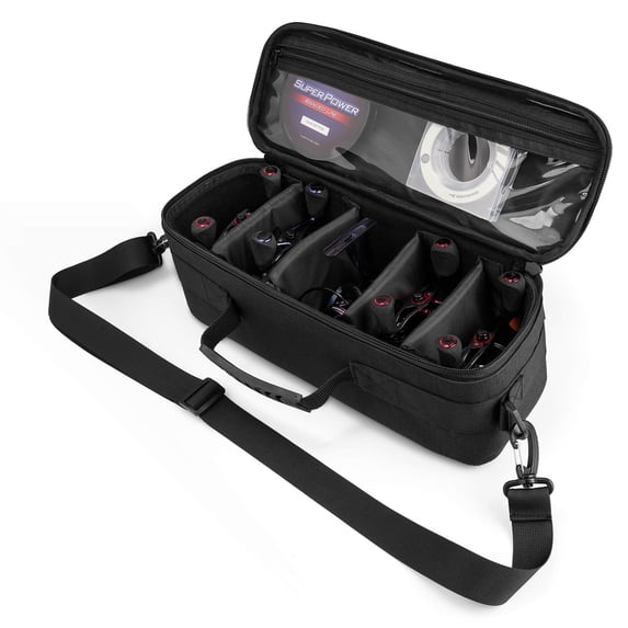 KastKing, Fishing Reel Case, Black, Adjustable Shockproof Dividers ...