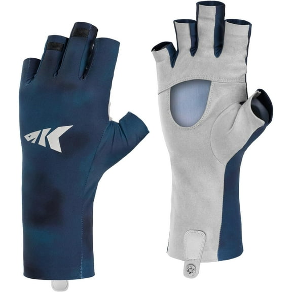KastKing Fingerless SPF Sun Gloves, UPF50+ Sun Protection Fishing Gloves, Hydrocool® Technology, Open Palm Design, Extended Cuff UV Protection Gloves for Fishing-Ultimate Angler