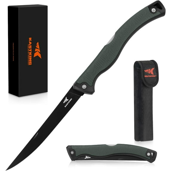 KastKing Folding Fillet/Fishing/Camping/Hunting Knife, Razor Sharp G4116 German Stainless-Steel Blade