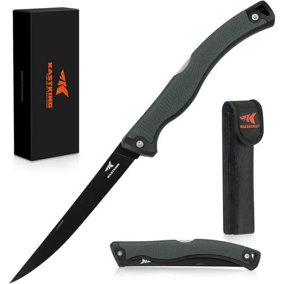 KastKing Folding Fillet/Fishing/Camping/Hunting Knife, Razor Sharp G4116 German Stainless-Steel Blade
