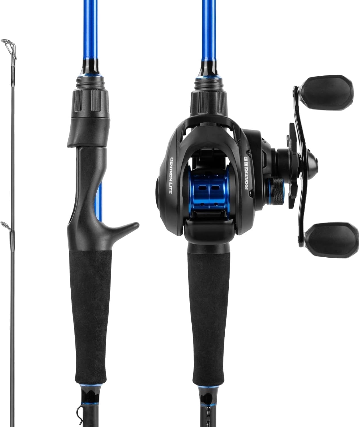 KastKing Baitcasting Rod and Reel Combo, IM6 Graphite, 6'6" M, Right Handed SS Guides–Centron