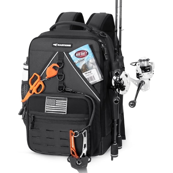 KastKing Fishing Tackle Backpack,Water-Resistant Fishing Bag With 2 Rod Holders,Fishing Gear and Equipment -KarryAll KastMate
