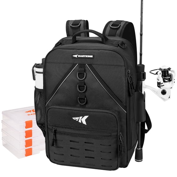 KastKing Fishing Tackle Bags with 4 Tackle Trays, Fishing Bags for Saltwater - Fishing Gear - Karryall
