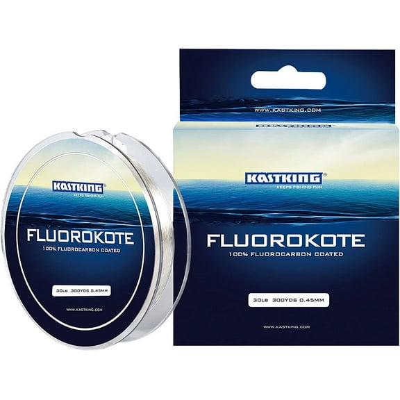 KastKing Fluorocarbon Coated Fishing Line, Fluorocarbon Leader,Fast Sinking-Fluorokote
